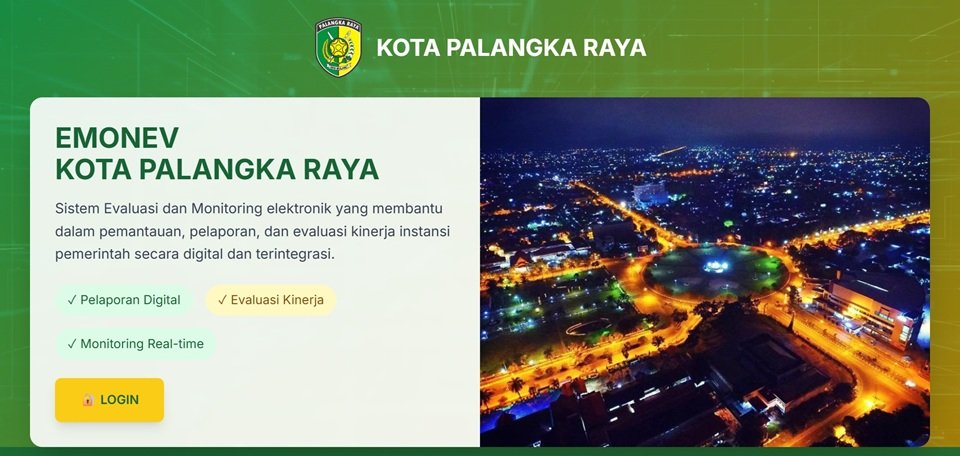 Aplikasi E-Monev Komprehensif: Terobosan Baru Pemkot Palangka Raya Kawal Pembangunan Daerah